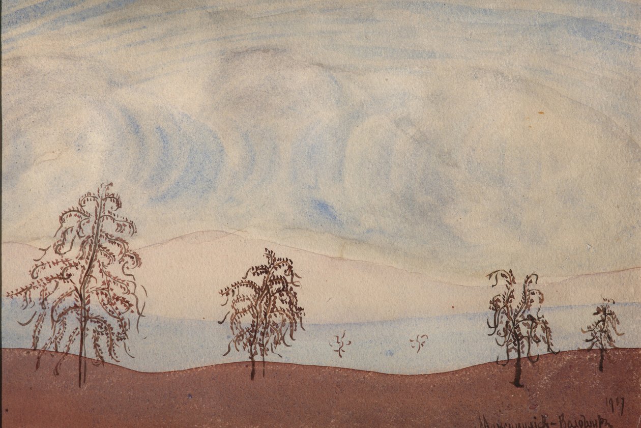 Ağaçlı manzara, 1917 by Maximilian Voloshin