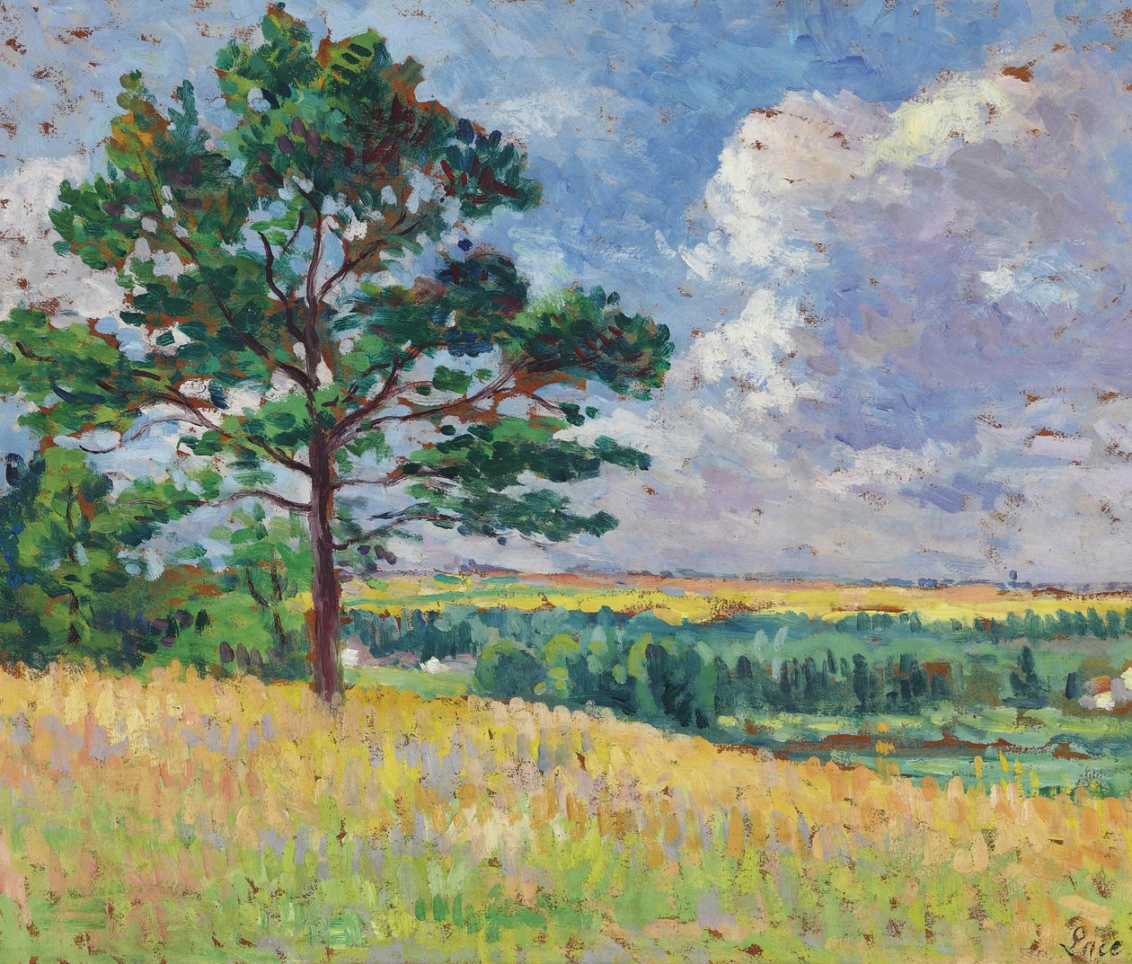  Paysage pres de Merevillen by Maximilien Luce