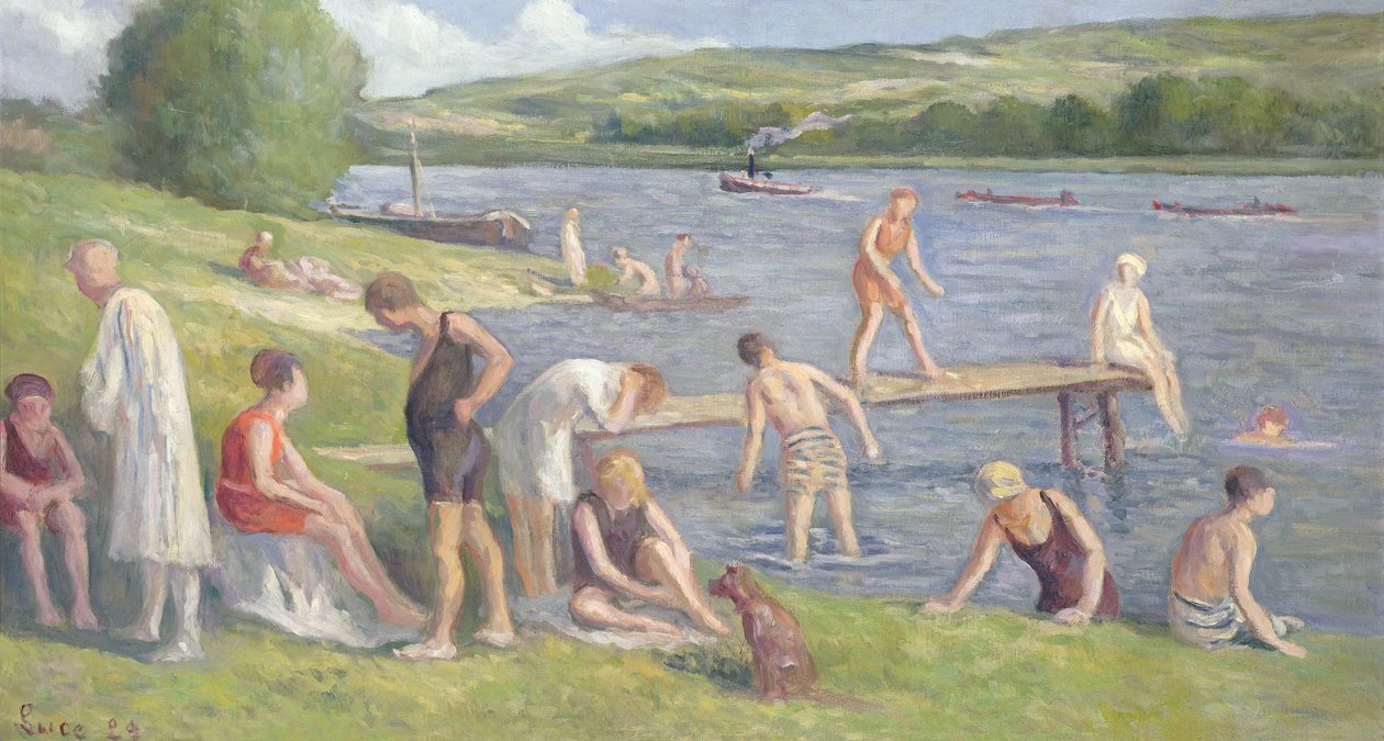 Seine Kıyısında Yıkananlar by Maximilien Luce