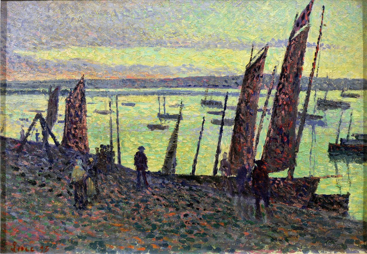 Boats at Camaret, 1893  by Maximilien Luce