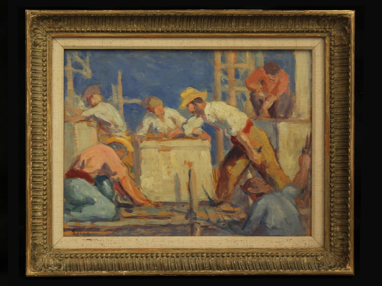 İşçiler, 1910 by Maximilien Luce