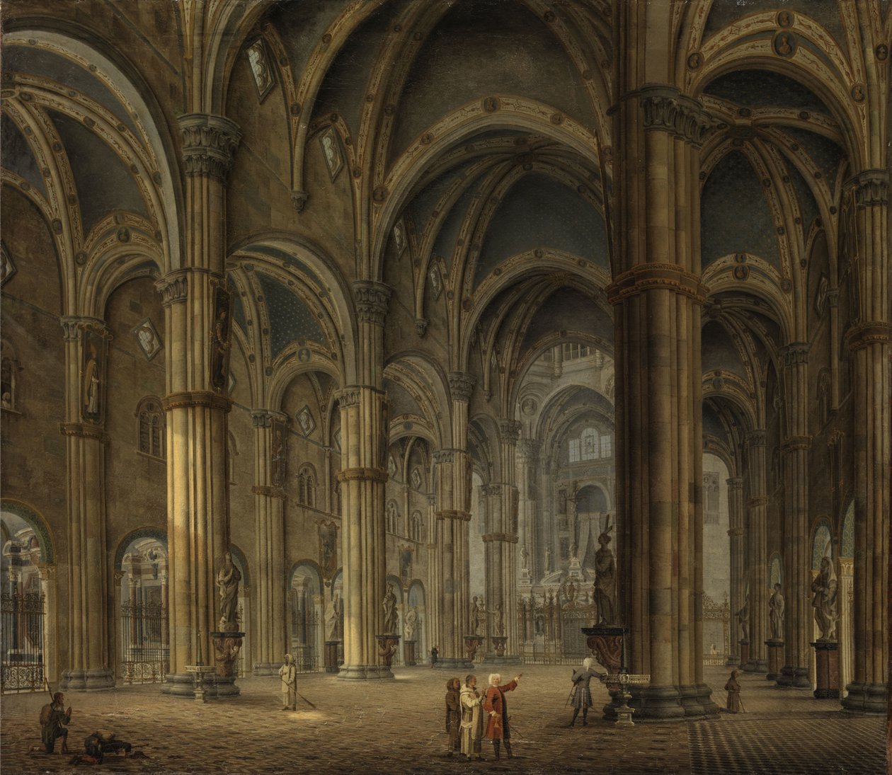 Kircheninneres der Certosa di Pavia by Maximilien de Hase