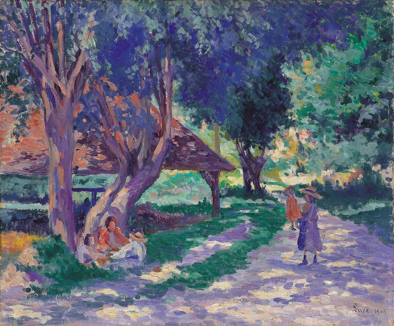 Bessy, Yonne, Gölgeli Yol by Maximilien Luce