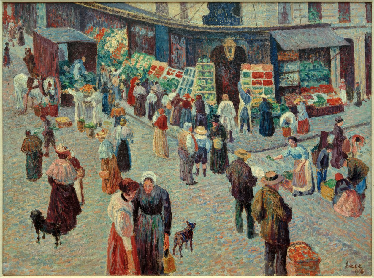 Bakkal, Rue des Abbesses by Maximilien Luce
