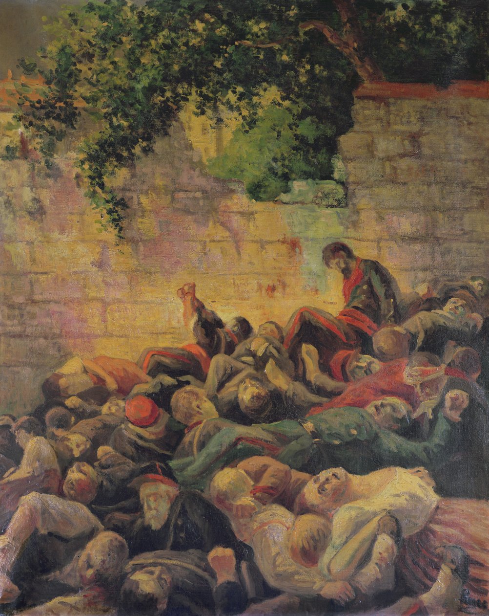 Komünarların 'Mur des Federes'te İnfazı by Maximilien Luce