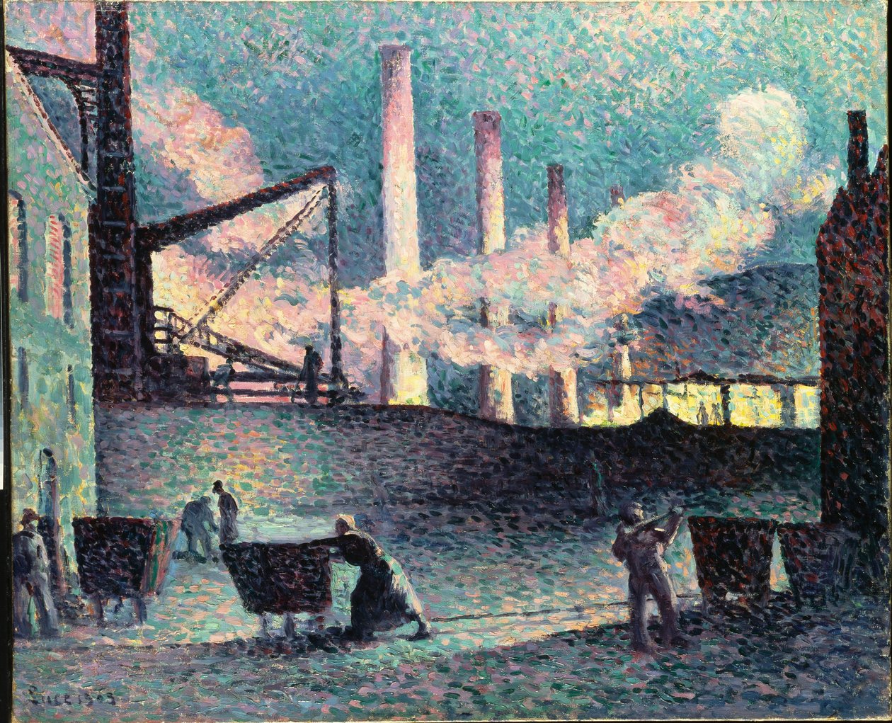 Couillet Fabrika Bacaları, 1903 by Maximilien Luce