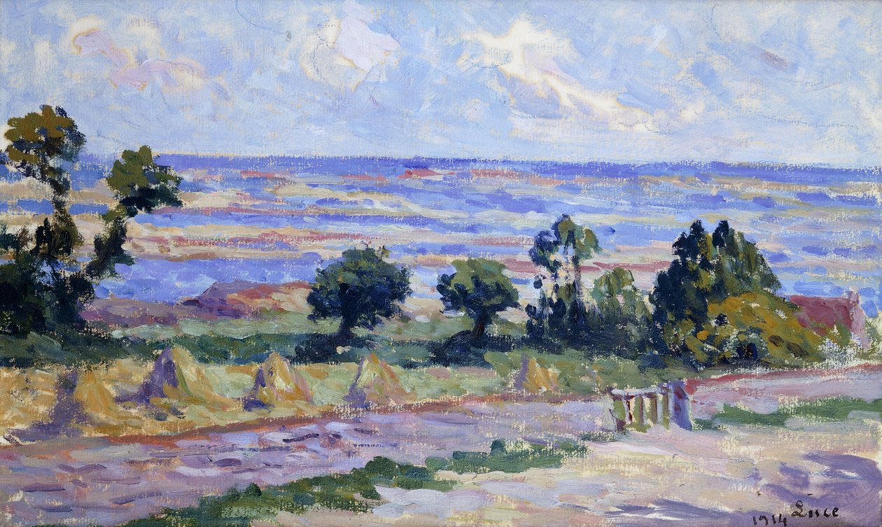 Deniz Kenarında Samanlıklar; Deniz Kenarında Saman Yığınları, 1914 by Maximilien Luce