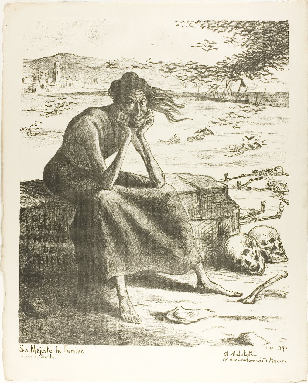 Majesteleri Kıtlık, Sicilya Kraliçesi by Maximilien Luce