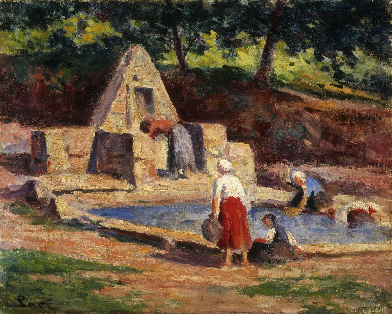 Çamaşırhane Hizmetçileri, Kermouster; Kermouster, Les Lavandieres, 1914-1915 by Maximilien Luce