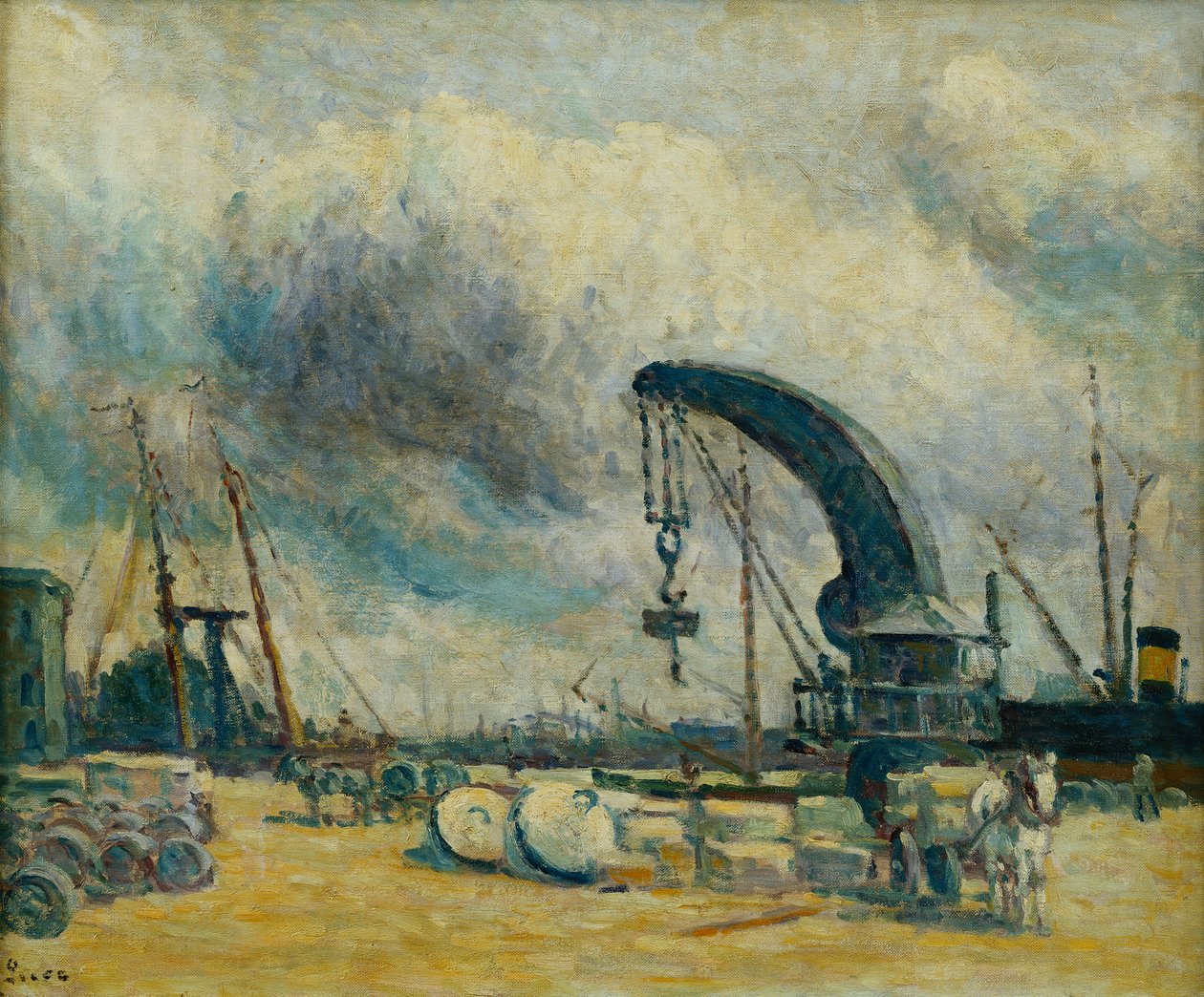 Liman, Rıhtım, Schiedamm, 1907 by Maximilien Luce