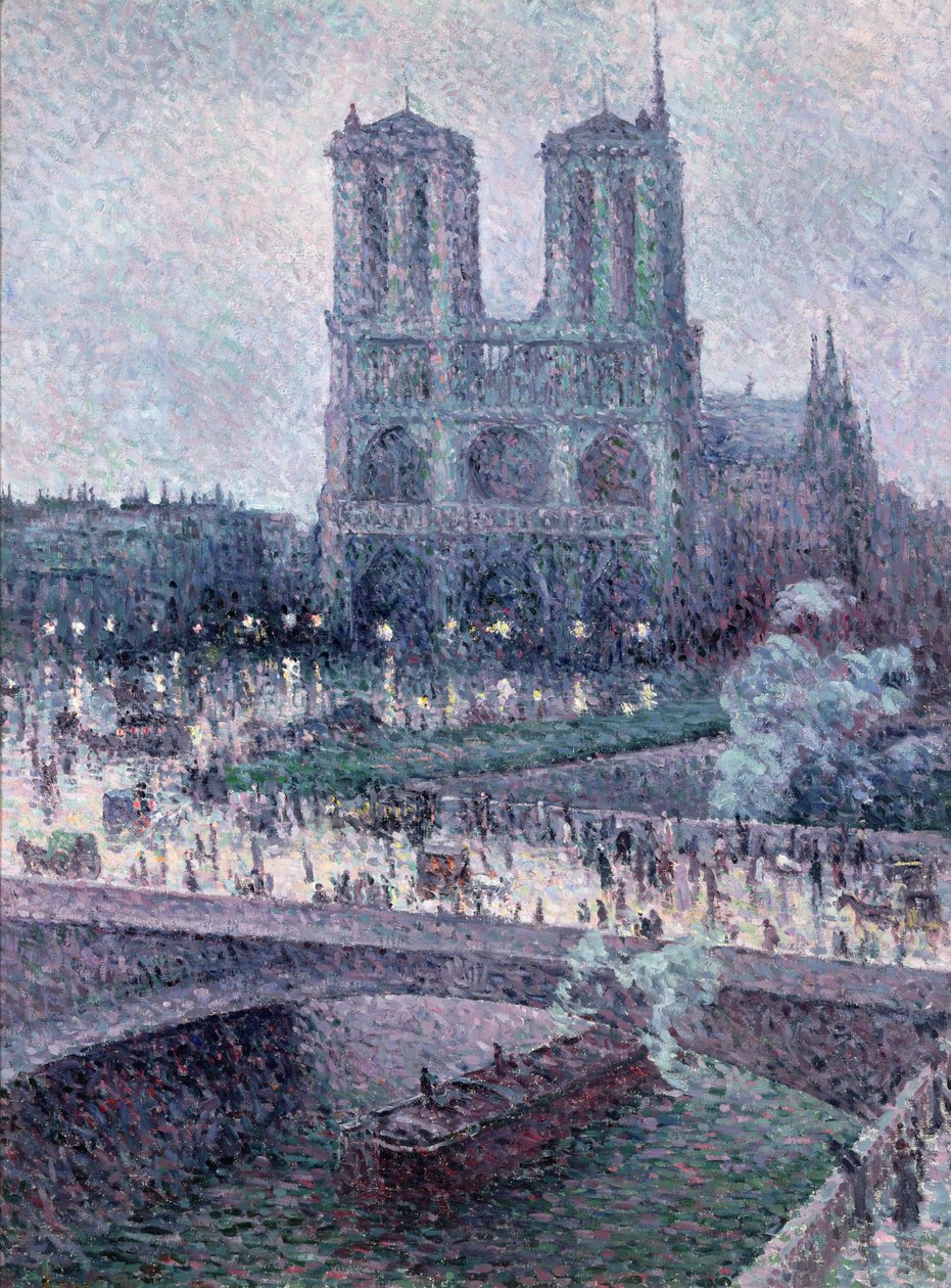 Notre Dame, c.1900 (tuval üzerine yağlı boya) by Maximilien Luce