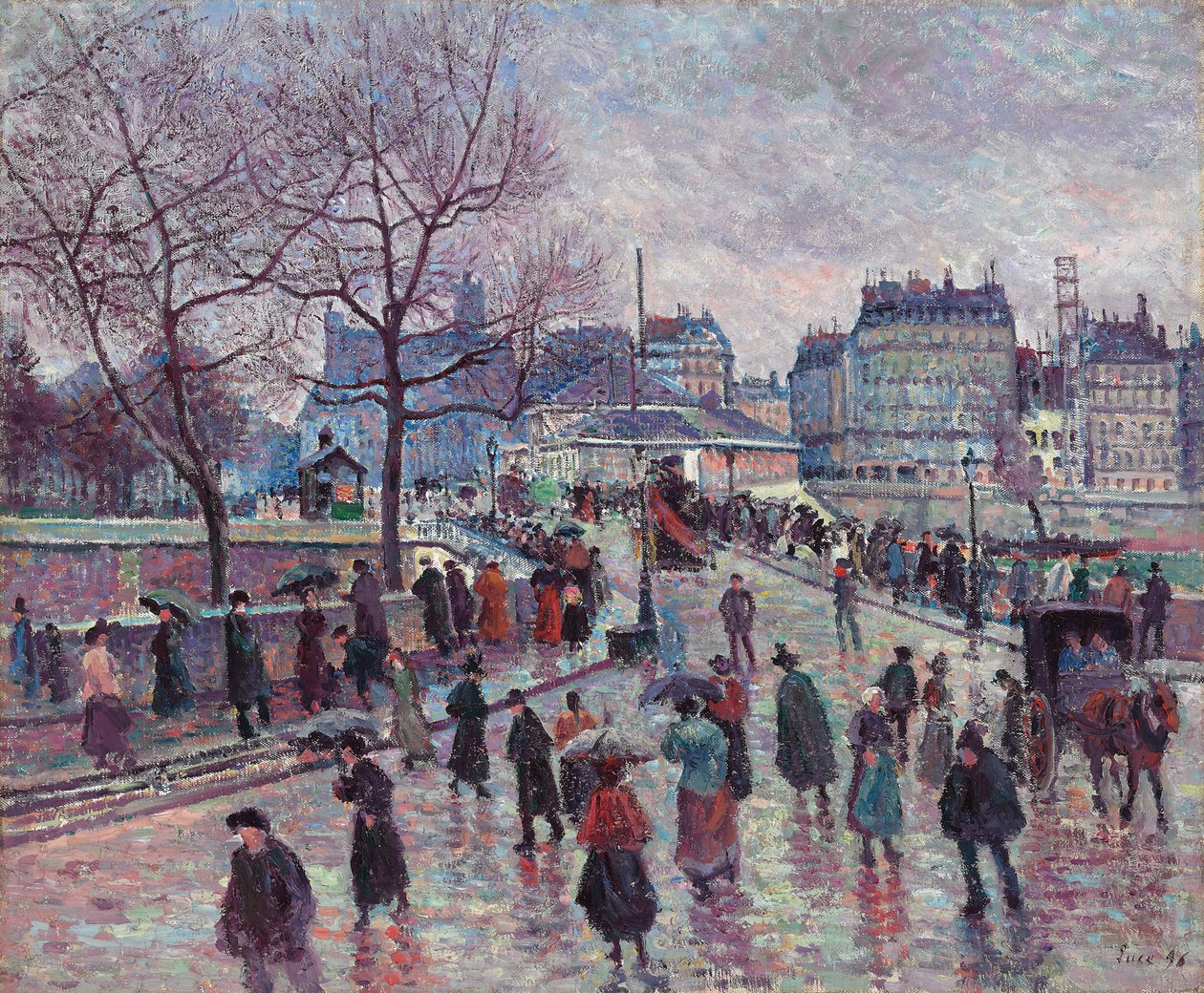 Paris, Başpiskopos Köprüsü, 1896 by Maximilien Luce