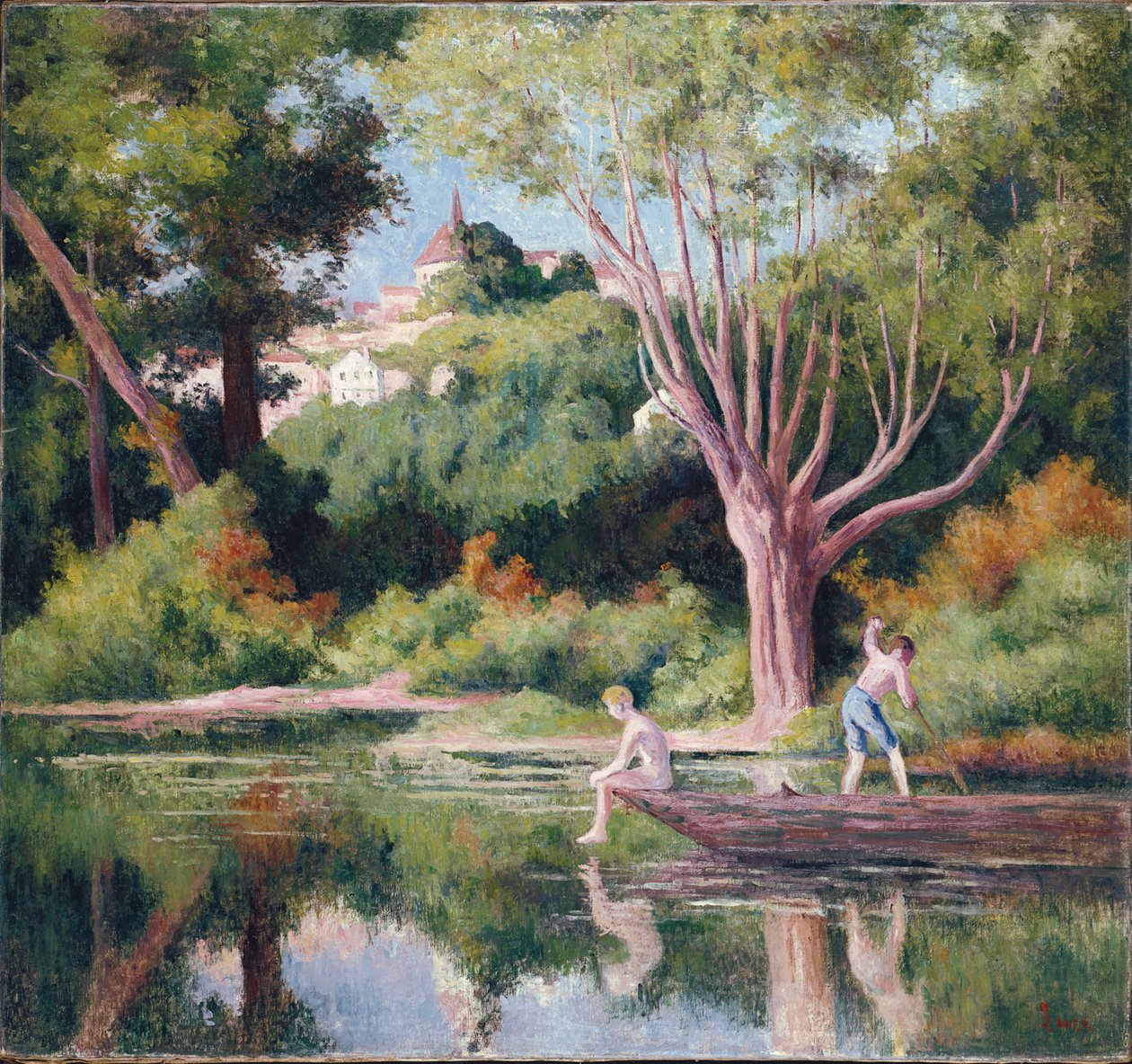Rolleboise, Banyo by Maximilien Luce