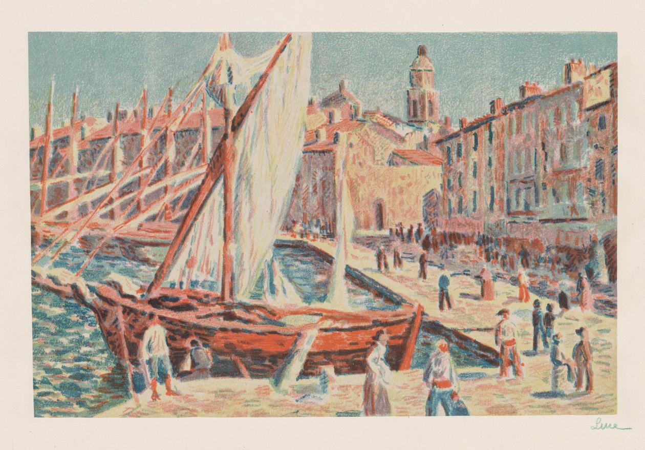 Aziz Tropez, 1897. by Maximilien Luce