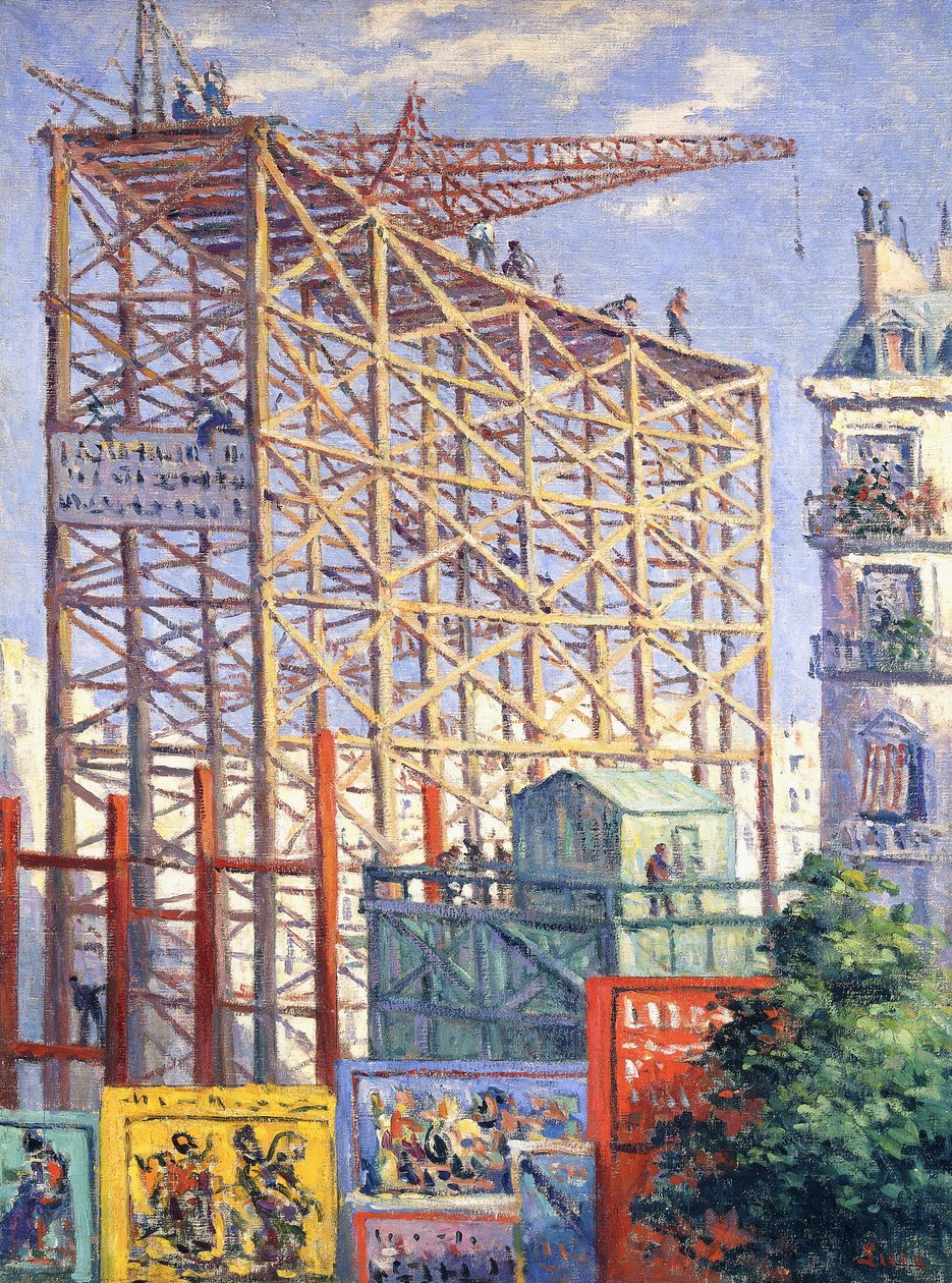 İskele ve Posterler, c.1912 by Maximilien Luce