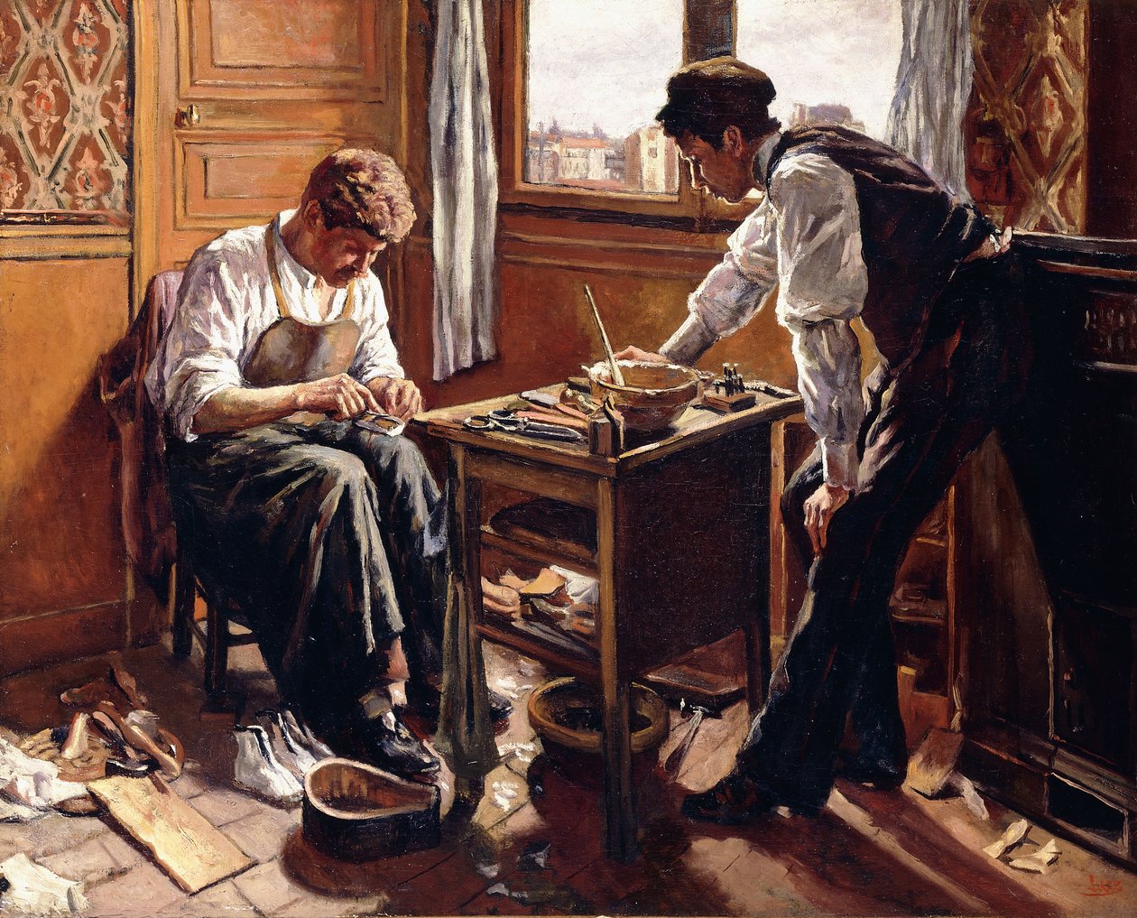Ayakkabıcılar, İki Givort Kardeş, 1884 by Maximilien Luce