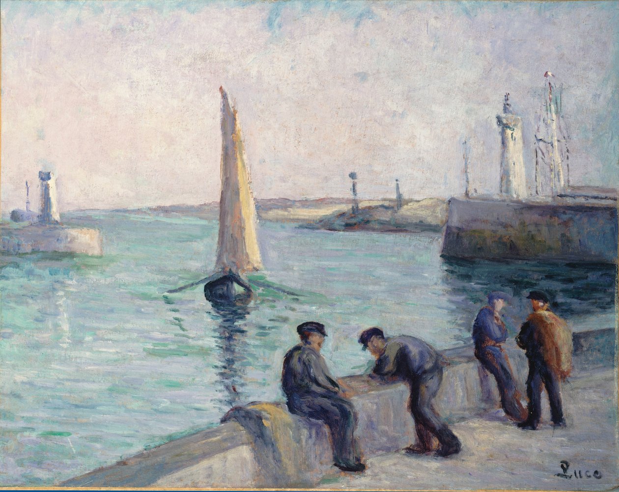 İskeledeki Balıkçılar, c.1920 by Maximilien Luce
