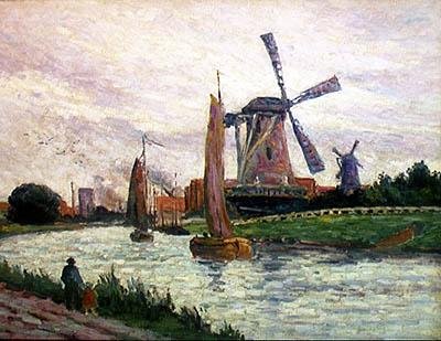 yel değirmeni by Maximilien Luce