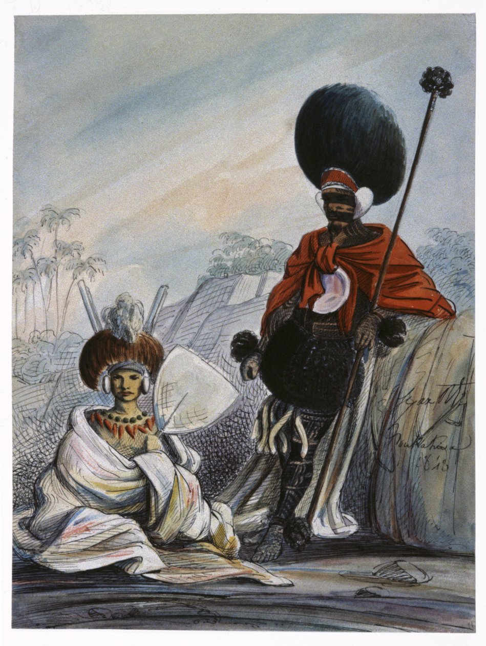 Marquesas Adaları'nın yerli çifti by Maximilien Radiguet