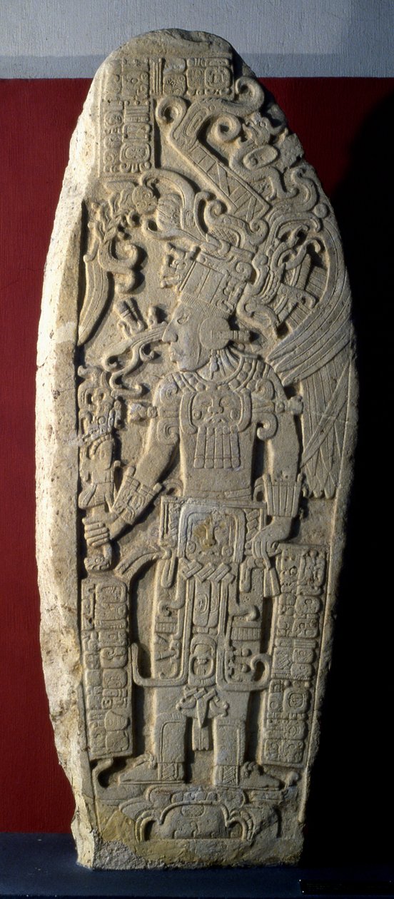 ಮಚಕ್ವಿಲಾ ಸ್ಟೆಲಾ 7, ಲೇಟ್ ಕ್ಲಾಸಿಕ್ ಅವಧಿ, 830 AD ಟರ್ಕ್ by Mayan