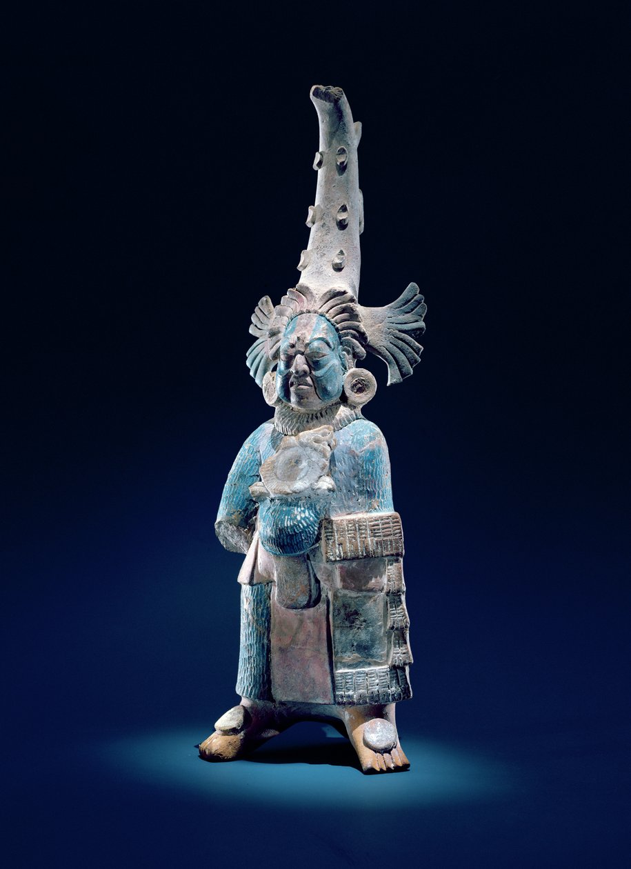 Tören cübbelerinde rahip, Jaina Adası (kil ve boya) by Mayan