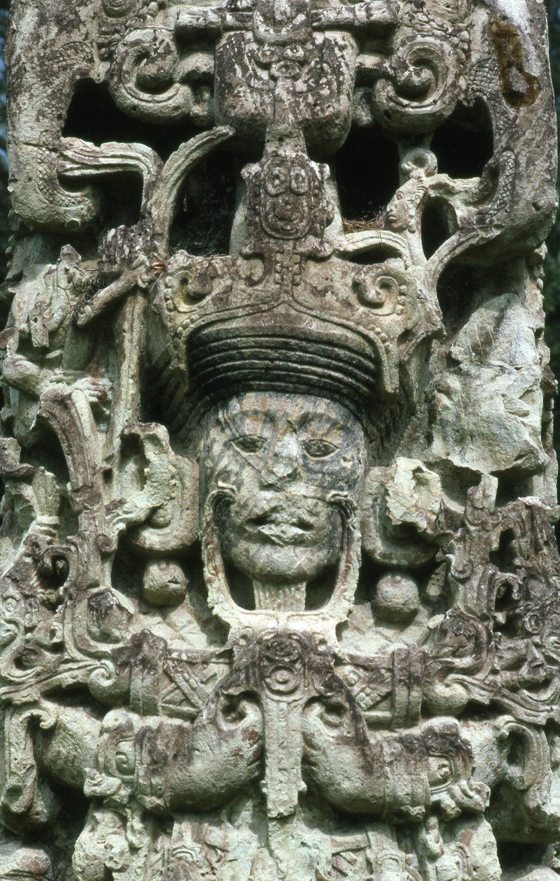 Stela B, Copan, Geç Klasik Dönem, MS 731 by Mayan