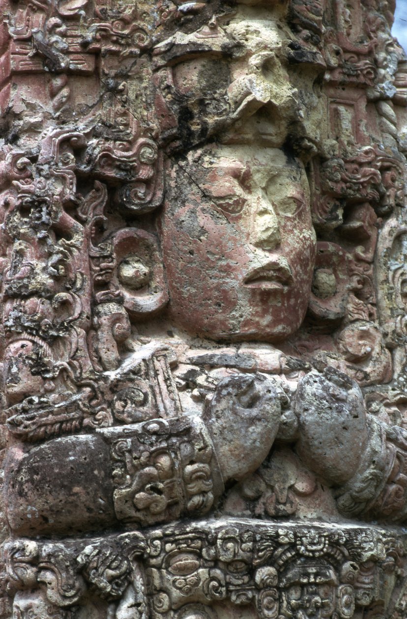 Stela C, doğu tarafı, Copan, Geç Klasik Dönem, MS 780 by Mayan