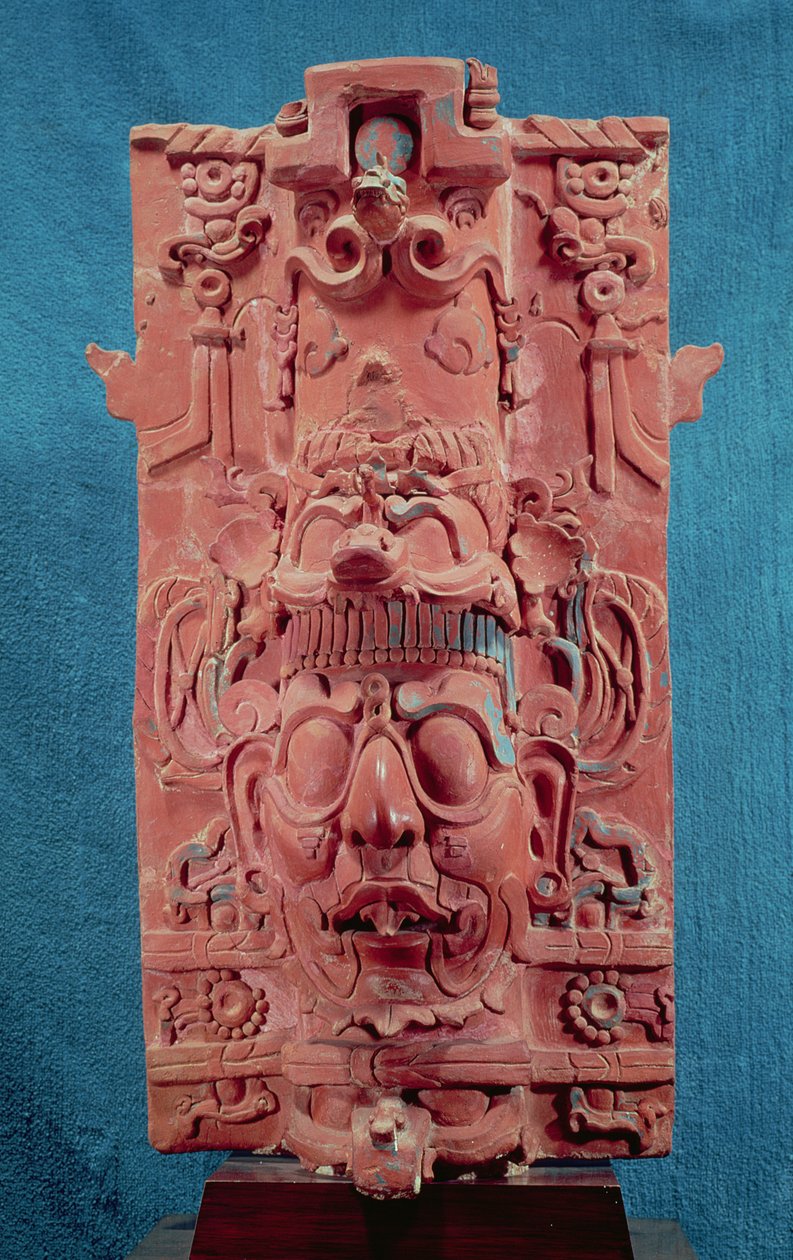 Toniatuh, Güneş Tanrısı, Haç Tapınağından, Palenque, Klasik Maya Dönemi, 5-10. yüzyıl (pişmiş toprak) by Mayan