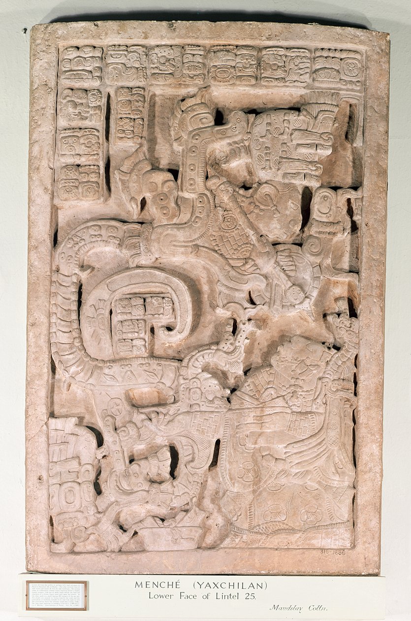 Yaxchilan lento 25, Geç Klasik dönem, MS 600-900 (kireçtaşı) by Mayan