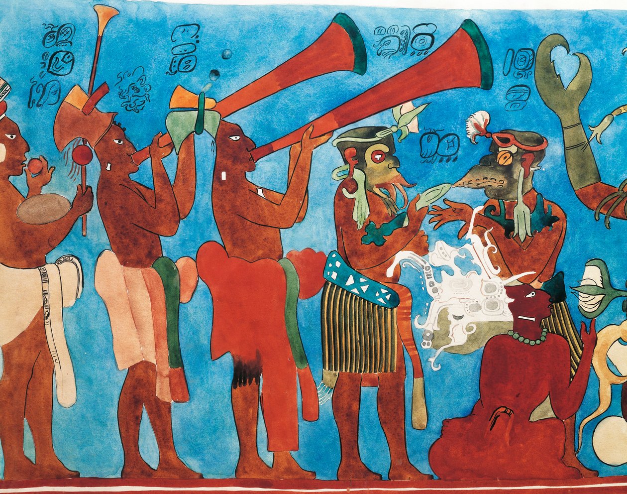 Bonampak fresklerinin çoğaltılması, Meksika, Chiapas, Bonampak