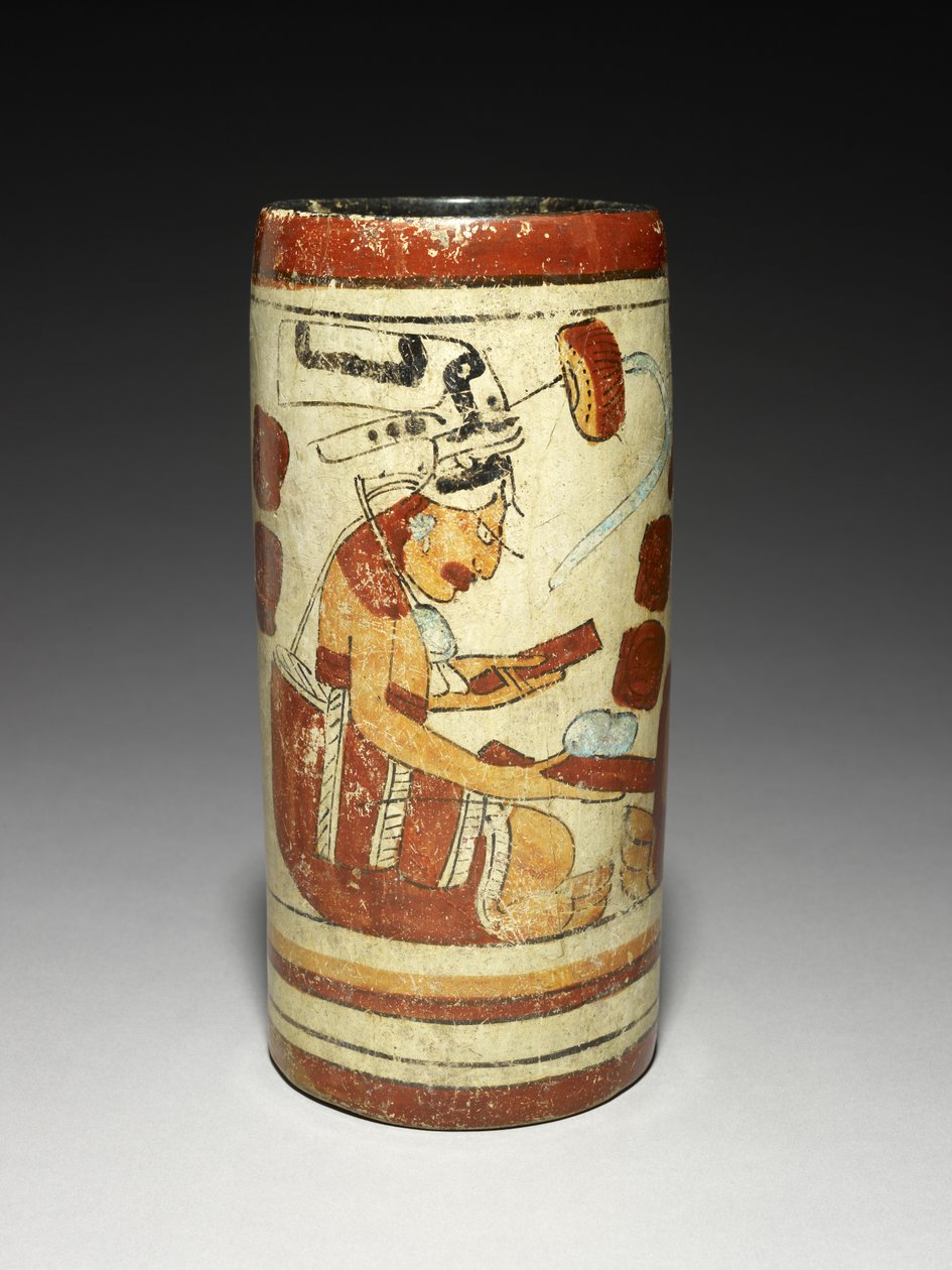 Sunum Sahneli Vazo, MS 600-900 (astarlı toprak kap) by Mayan