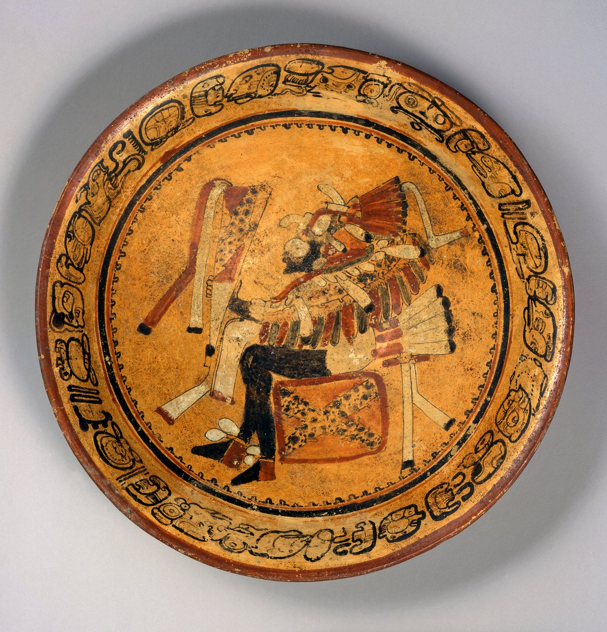 Tripod Haznesi, c.550-700 (pişmiş toprak ve boya) by Mayan Mayan