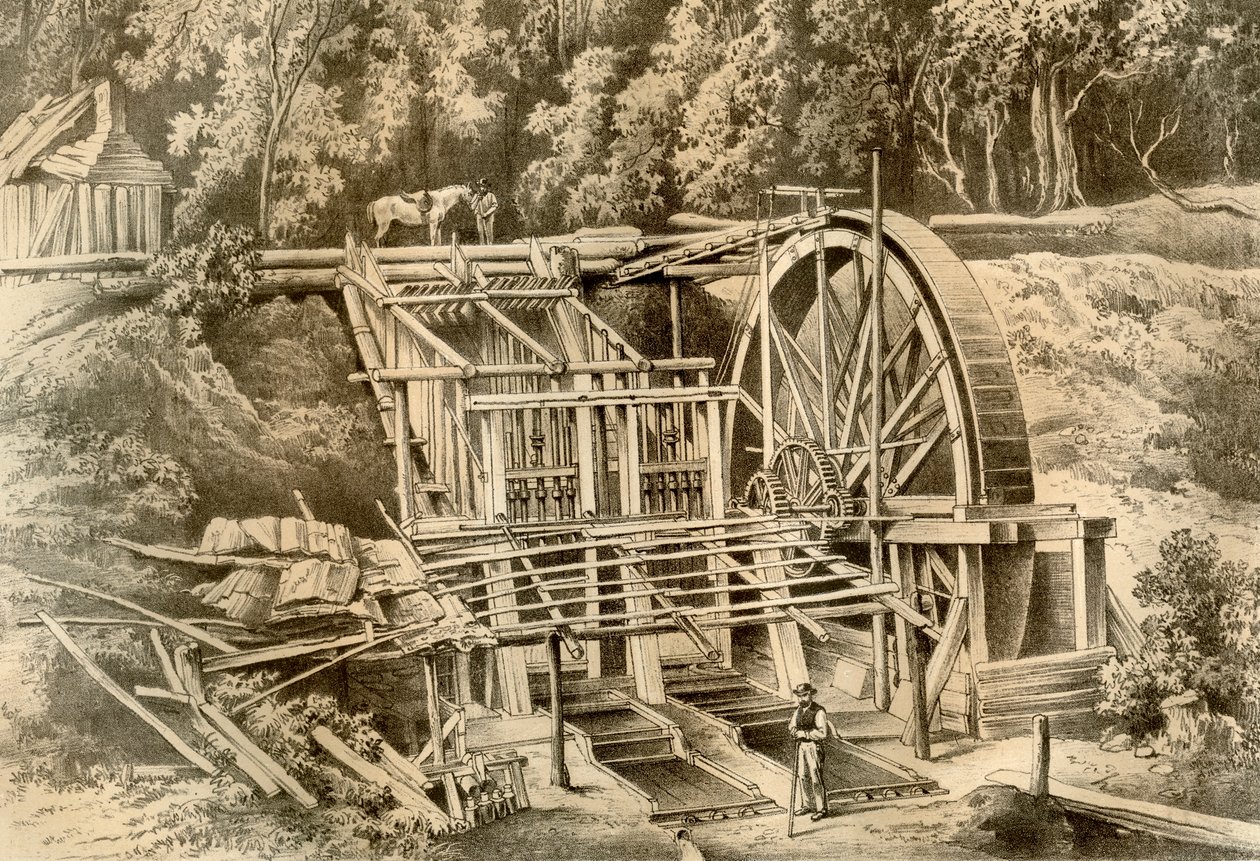 Kuvars kırma değirmeni, Avustralya, 1879 by McFarlane and Erskine