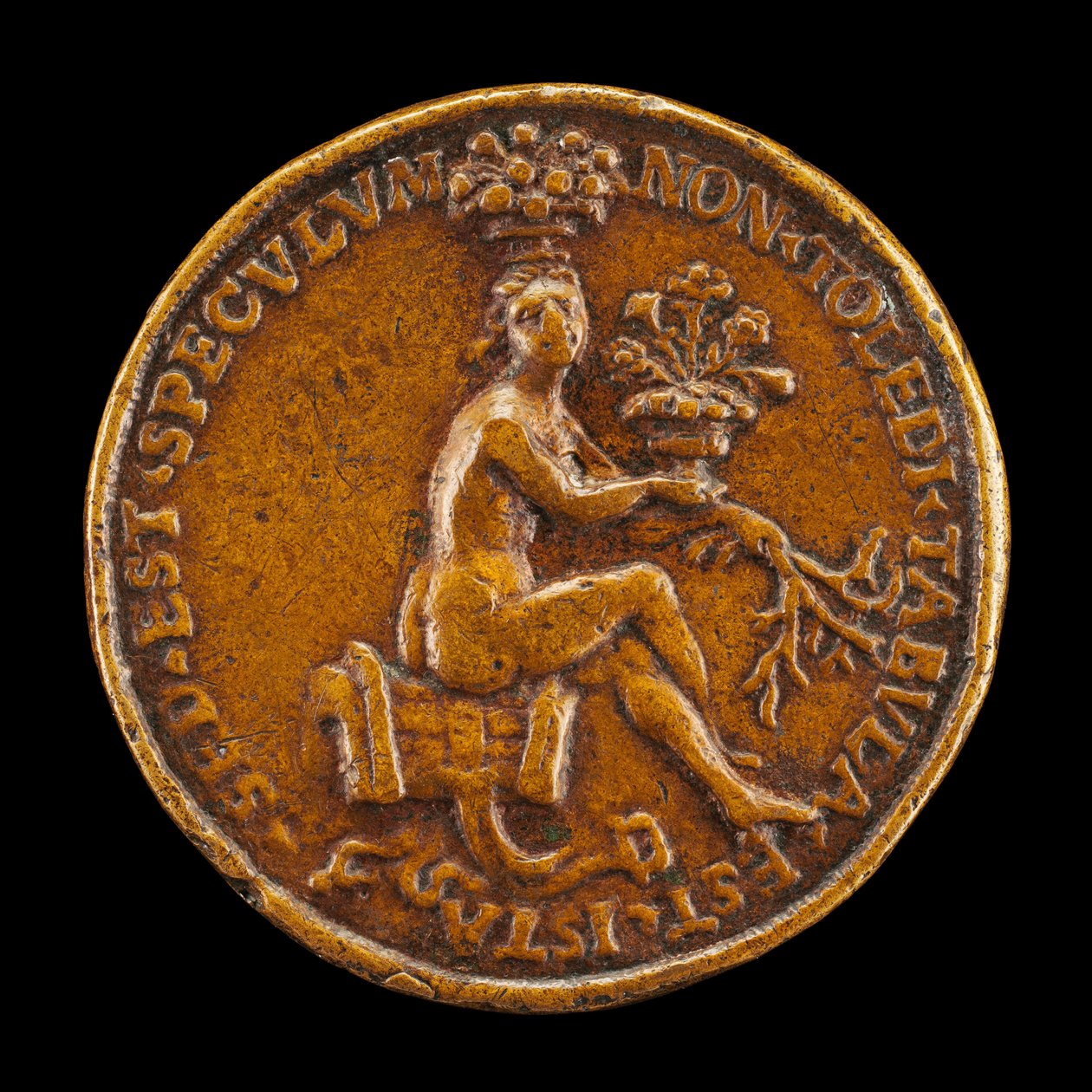 Eyerde Oturan Kadın [ters], 1518. by Medallist of 1518