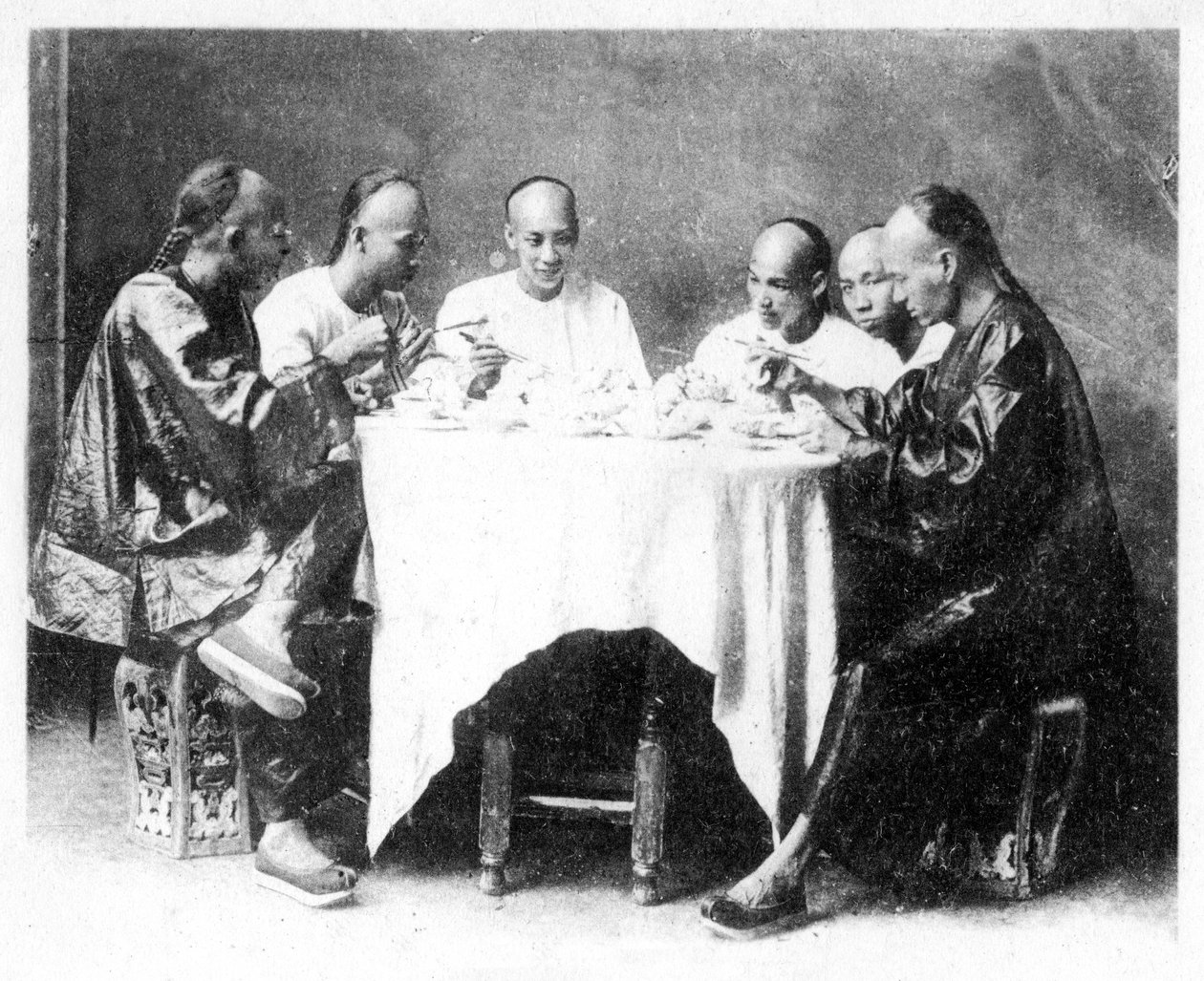 Akşam yemeği zamanı, Hong Kong, Çin, 1900