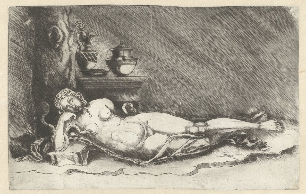 Kleopatra'nın yılanla ölümü by Meester van 1515