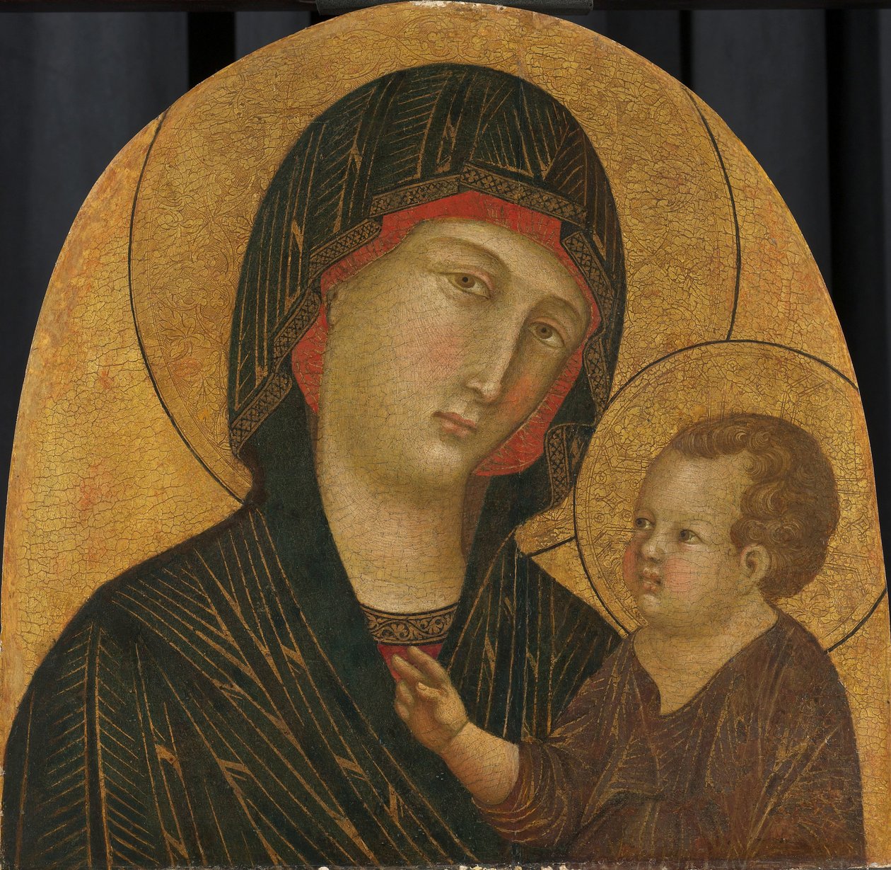bakire ve çocuk madonna ve çocuk by Meester van Badia a Isola