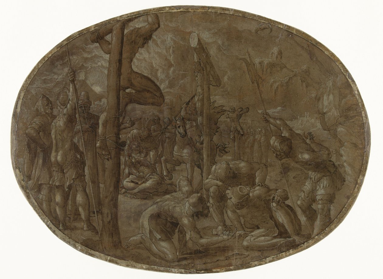 çarmıha germe by Meester van de Liechtensteinse Aanbidding