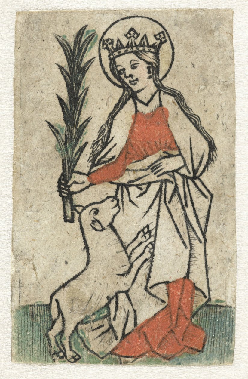 Aziz Agnes by Meester van de Olijfberg uit de Verzameling Dutuit