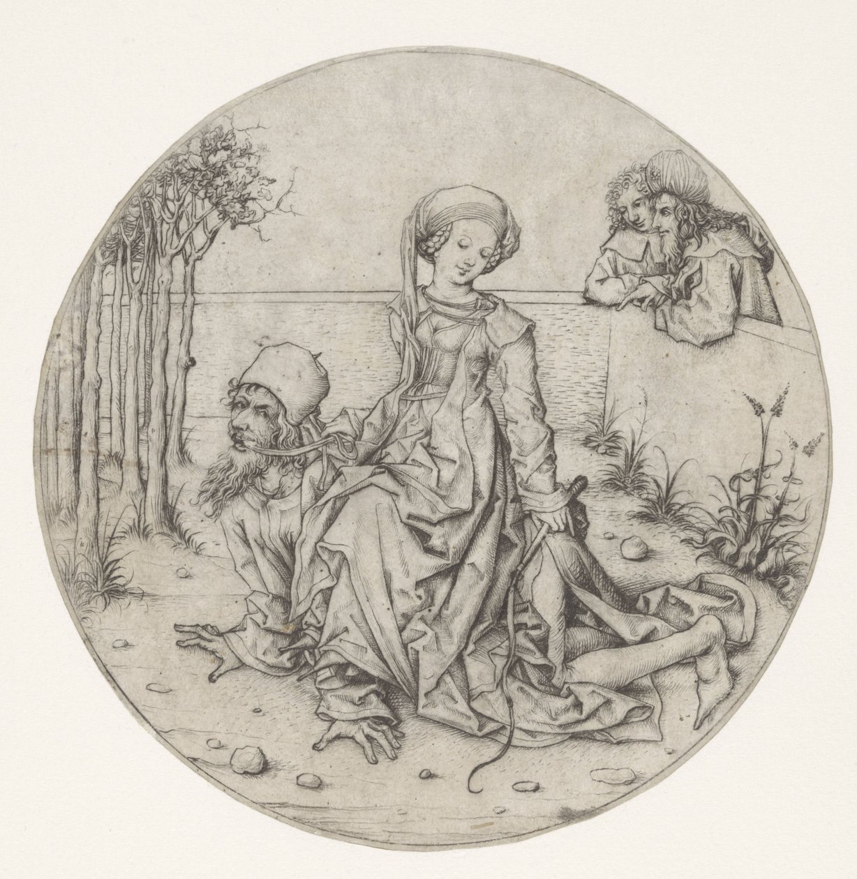 Aristoteles ve Phyllis by Meester van het Amsterdamse Kabinet