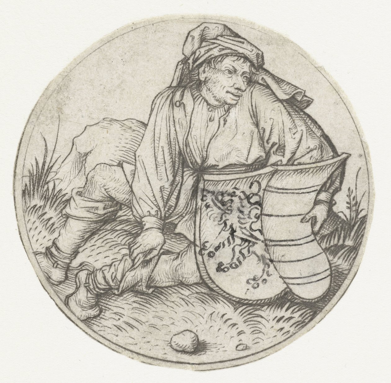 Çiftçi boş arması ile by Meester van het Amsterdamse Kabinet