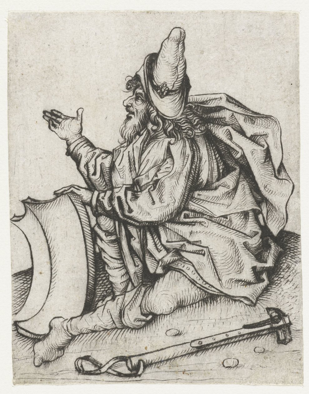 Sakallı ve beyaz arması olan Roman adam by Meester van het Amsterdamse Kabinet