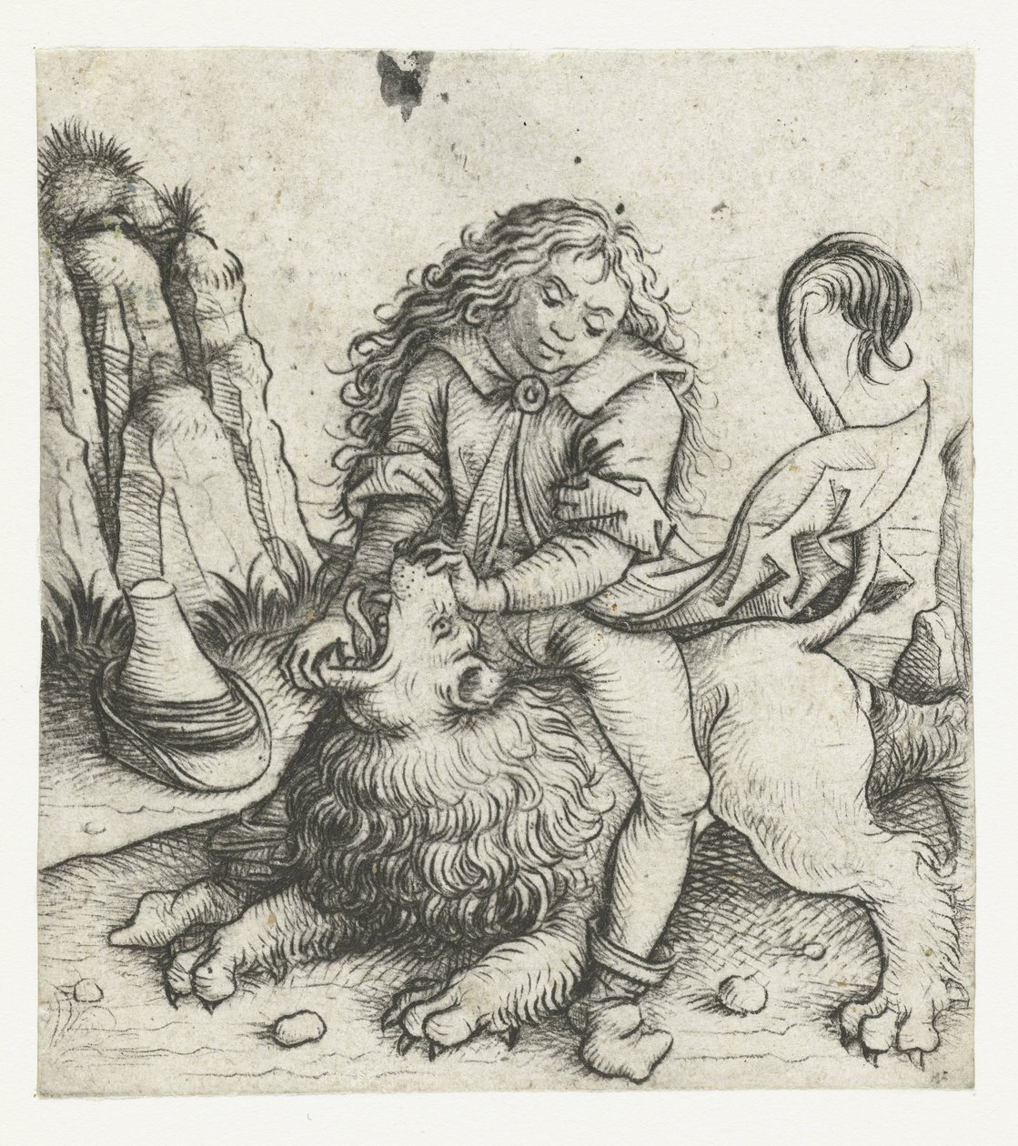 Samson aslanı fetheder Samson Tarihi (dizi başlığı) by Meester van het Amsterdamse Kabinet