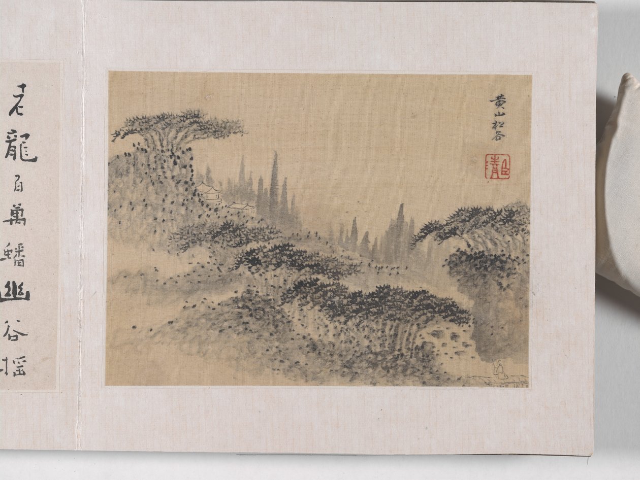 Huangshan'ın 12 Manzarası (ipek üzerine mürekkep) by Mei Qing
