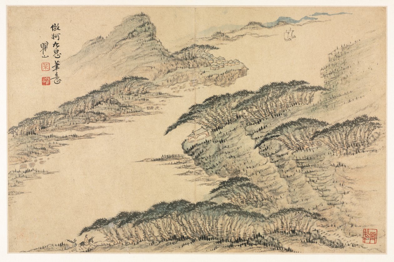 Eski Ustalardan Sonra Çeşitli Tarzlarda Manzaralar, 1690. by Mei Qing