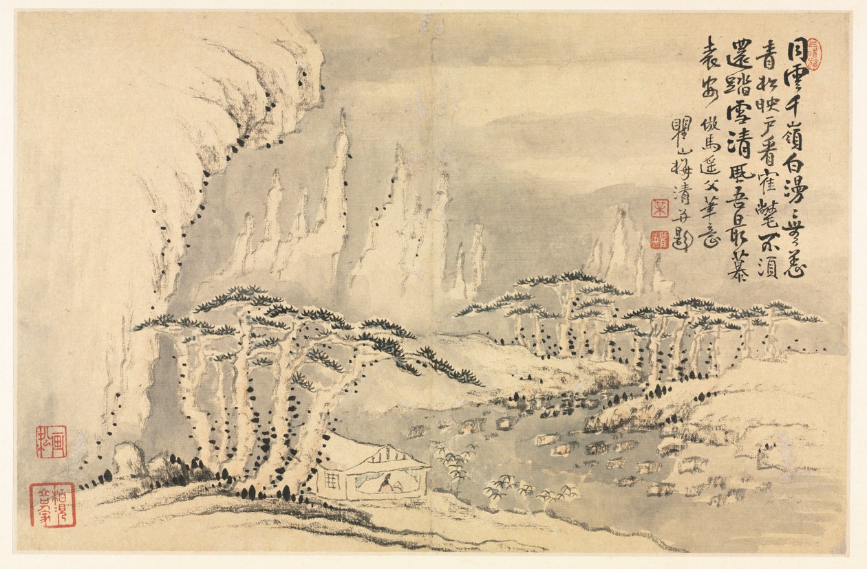 Eski Ustalardan Sonra Çeşitli Tarzlarda Manzaralar, 1690. by Mei Qing