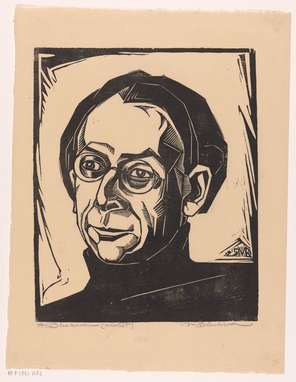 Abraham Bleekrode'un Portresi by Meijer Bleekrode (signed by artist)