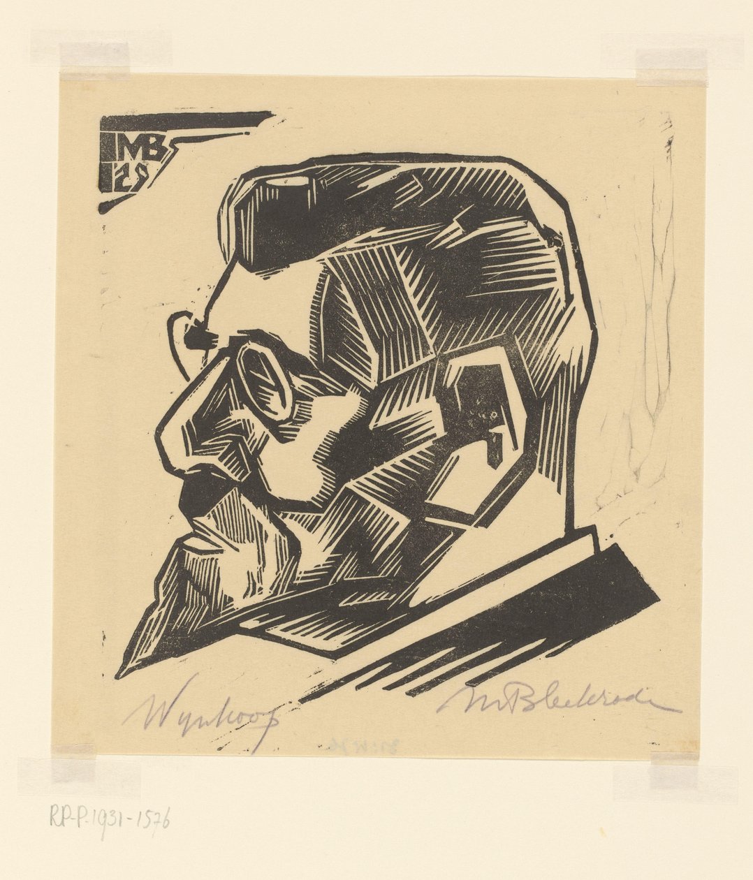 David Wijnkoop'un portresi (nesne üzerindeki başlık) by Meijer Bleekrode (signed by artist)