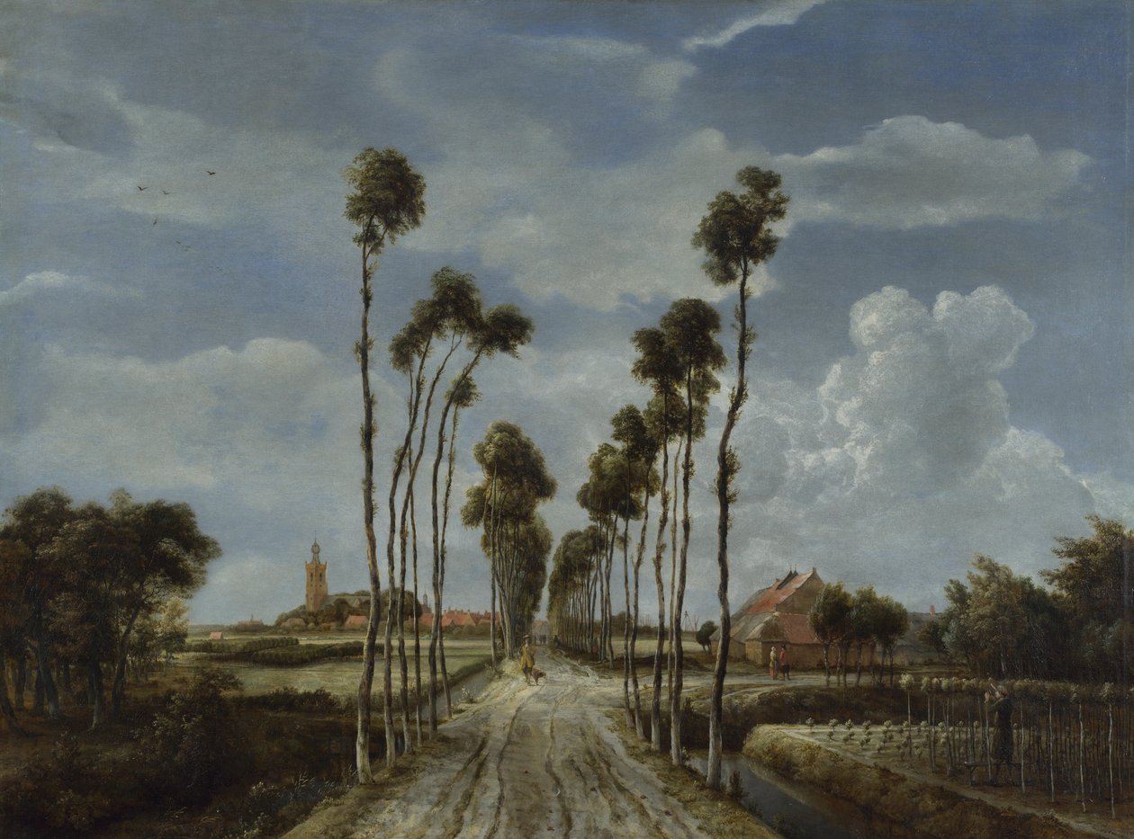 Middelharnis bulvarı by Meindert Hobbema