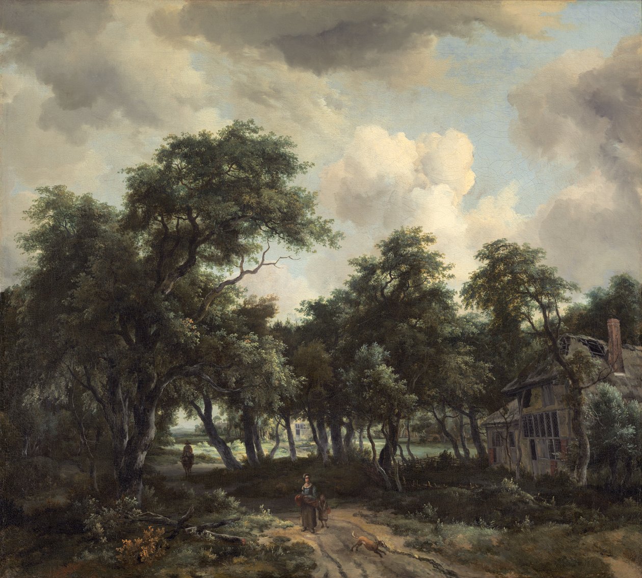 Ağaçlar Arasında Kulübe by Meindert Hobbema